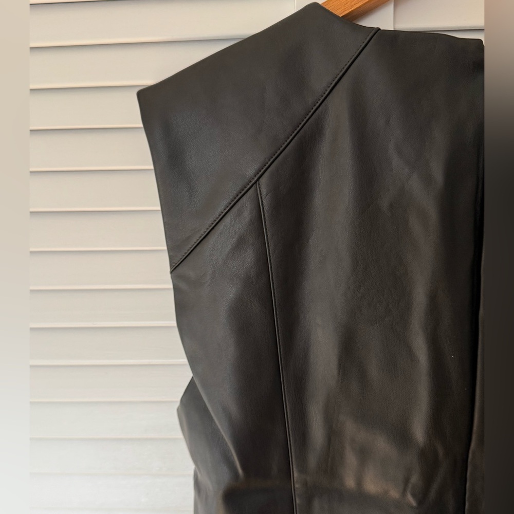 Dkny Black Asymmetrical Fringe Mini Dress - Picture 4 of 8